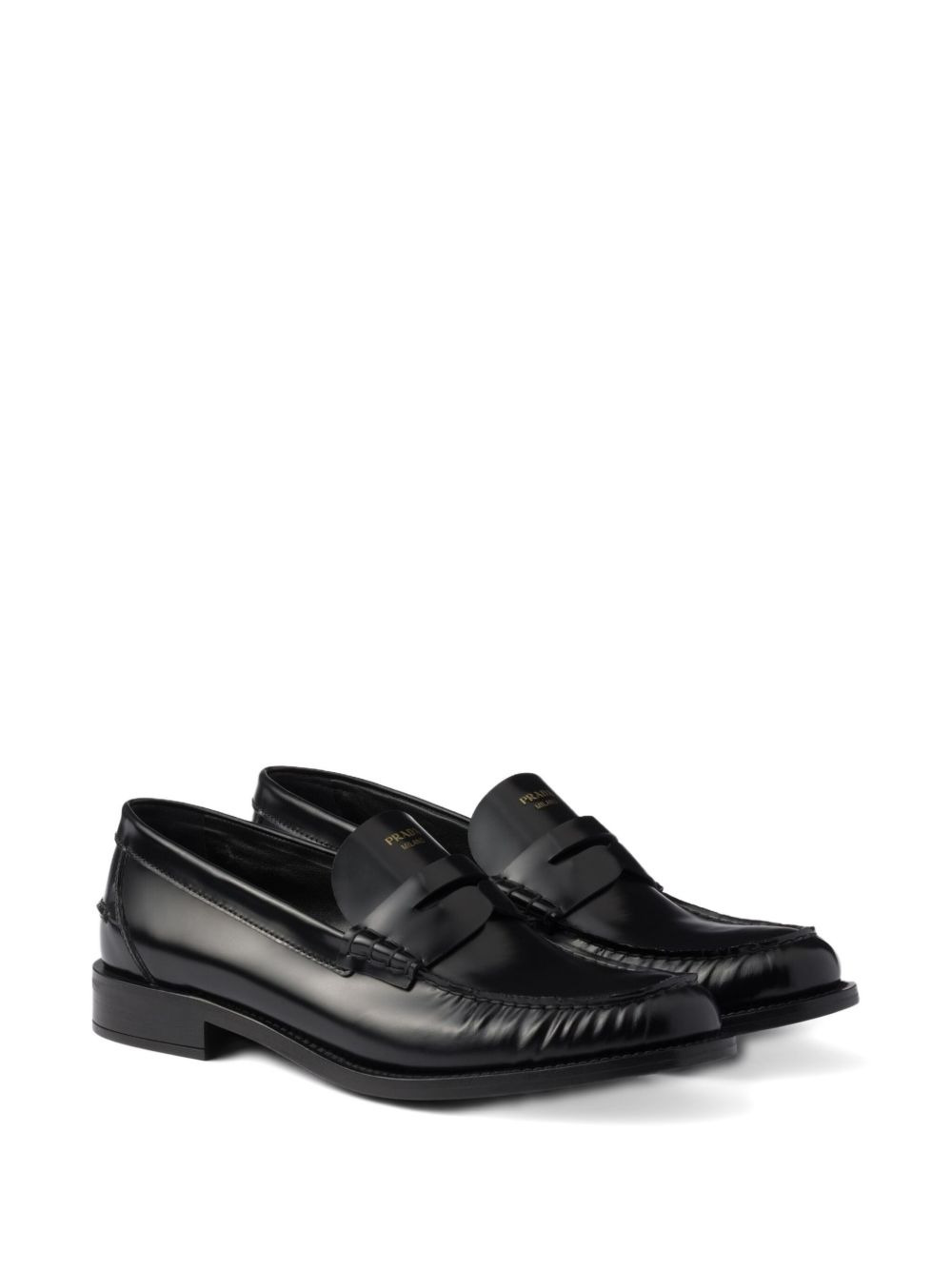 20mm brushed-leather band loafers - 2