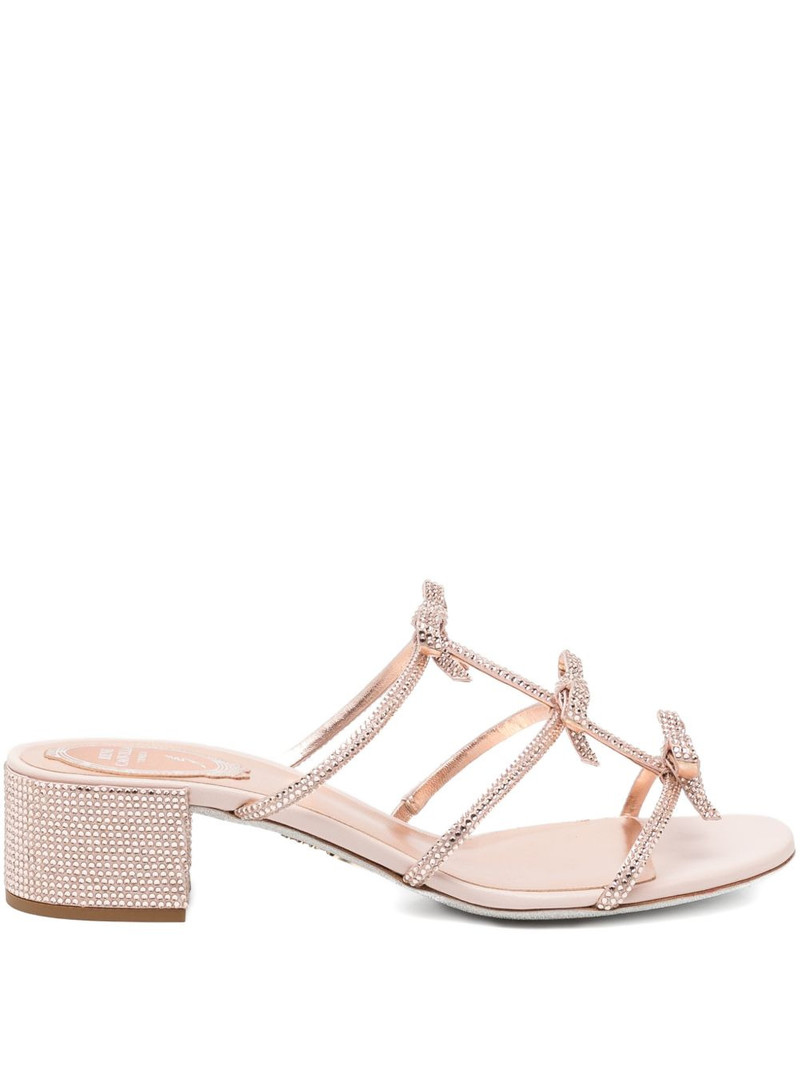 40mm crystal-embellished ribbon-detail sandals 1