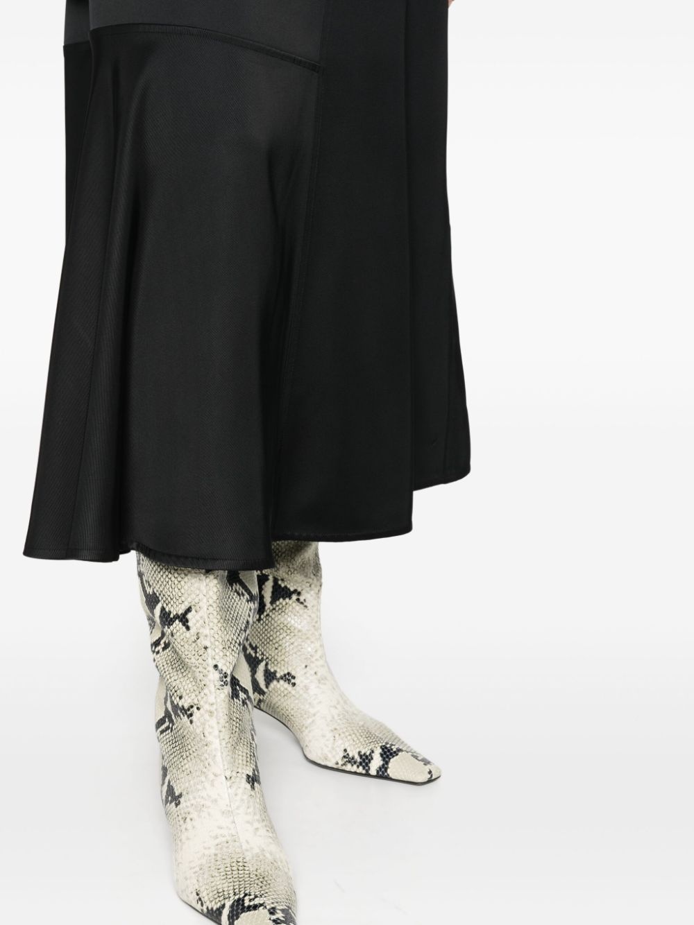 high-waisted A-line midi skirt - 5