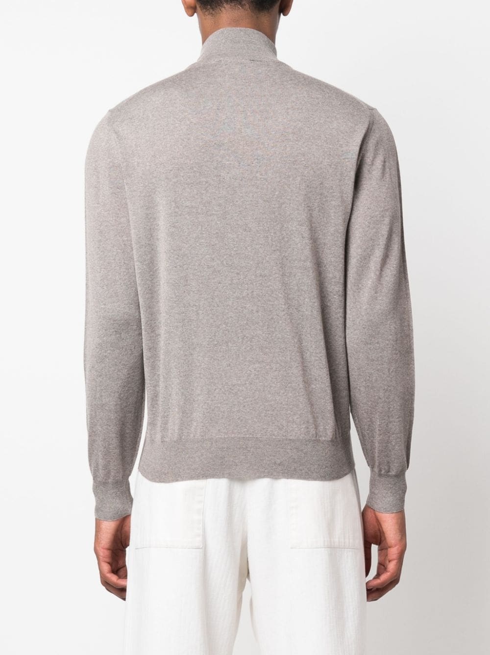 zip-detail merino jumper - 4