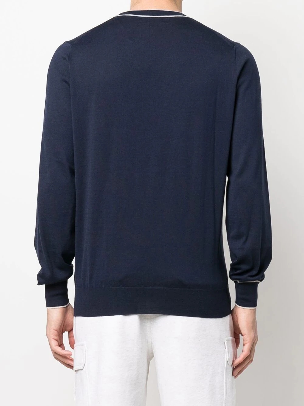 contrast-trim cotton sweatshirt - 4