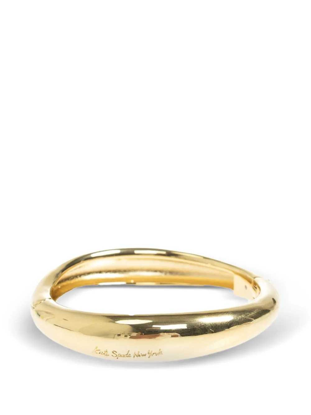 logo-engraved hinged bracelet - 1