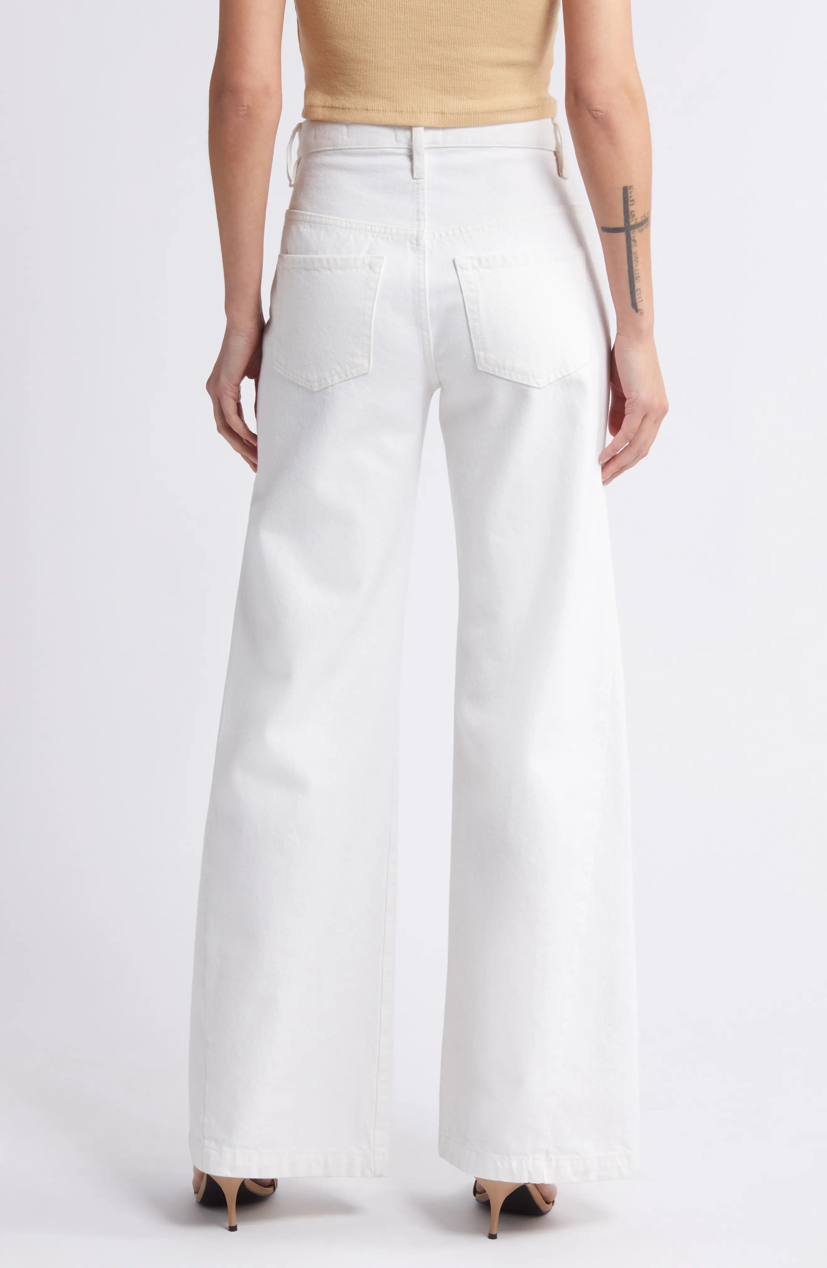 Le Baggy Palazzo High Waist Wide Leg Jeans - 2