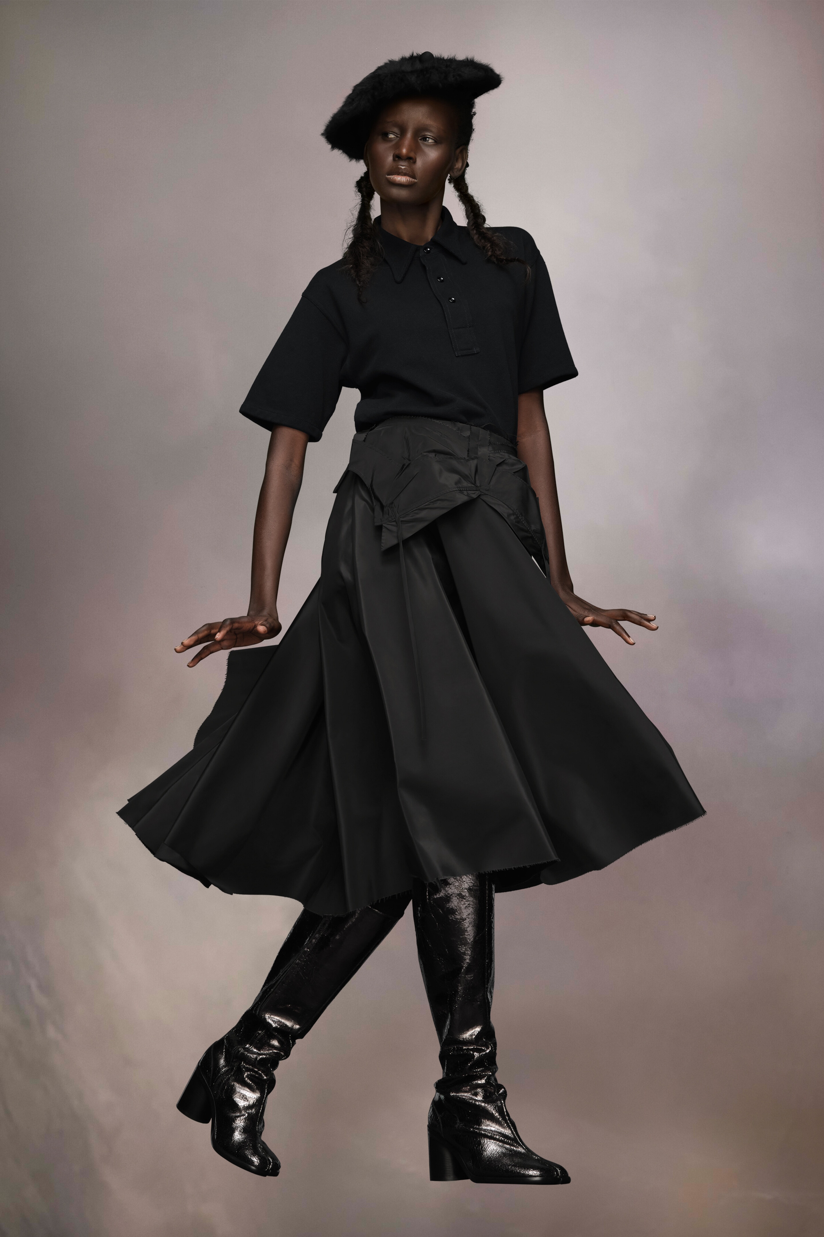 Taffeta Midi Skirt - 4