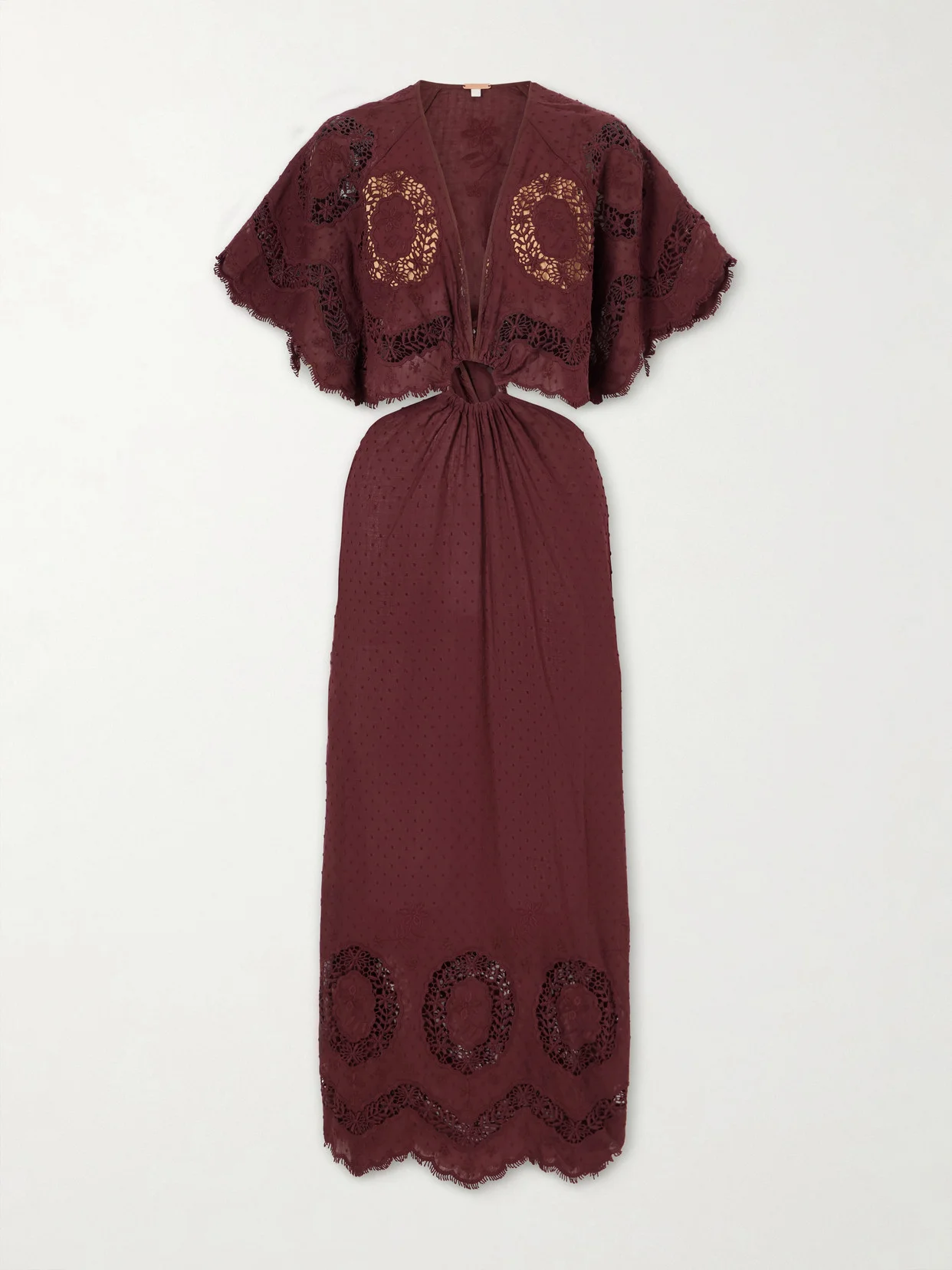 Paradise Crocheted-trimmed Cotton-blend Maxi Dress - 1