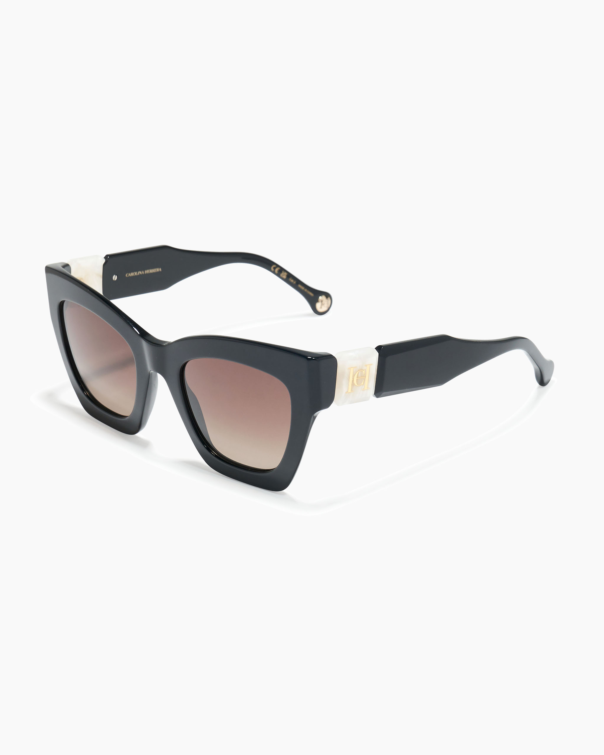 Cat Eye Sunglasses with Temple Insert - 2