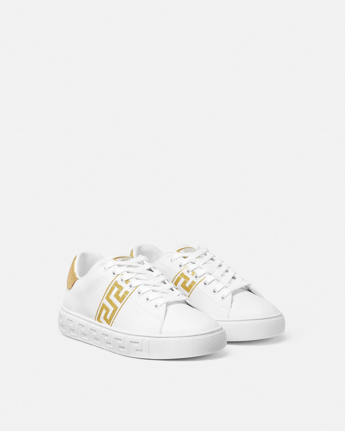 Embroidered Greca Sneakers - 2