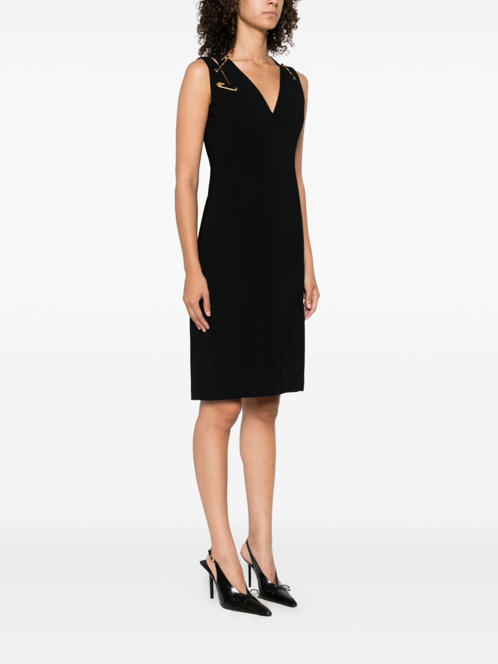 safety-pin detail midi dress - 3