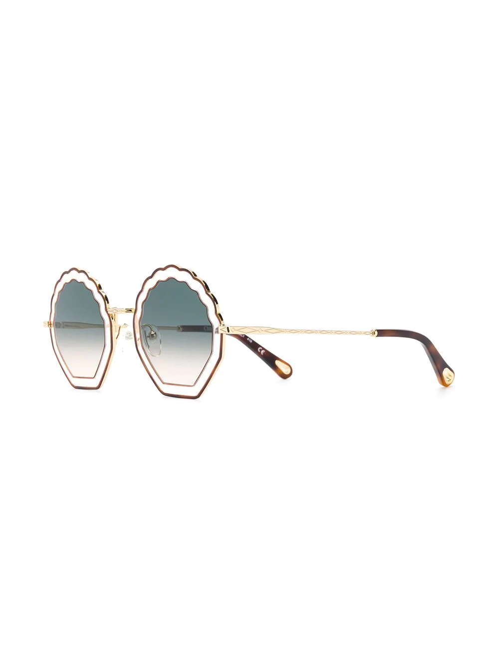 Tally seashell-frame sunglasses - 2