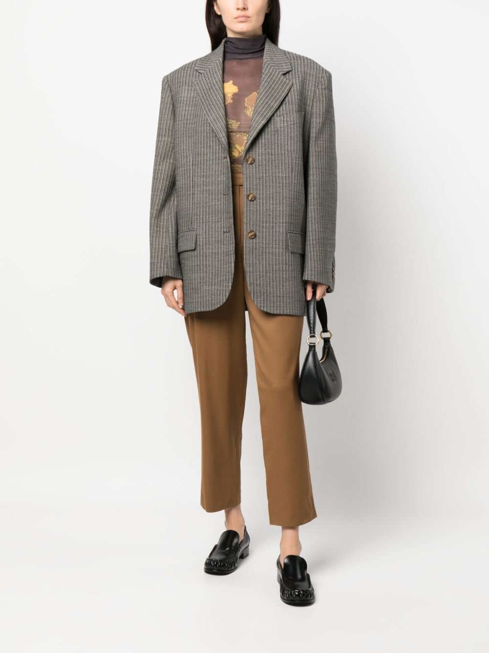 pleated cropped trousers - 2