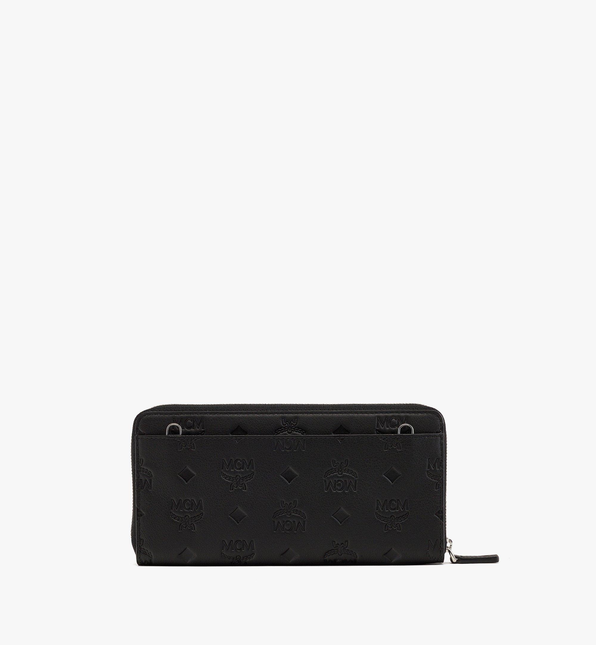 Aren Chain Zip Around Wallet in Embossed Monogram Leather - 3