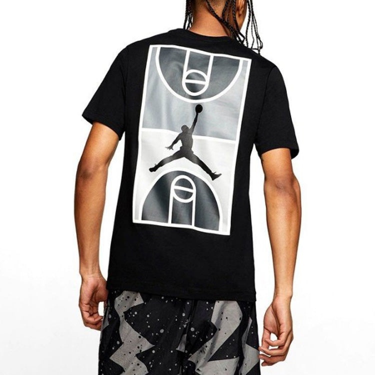 Air Jordan Back Stadium Large Printing Short Sleeve Black CJ6291-010 - 4