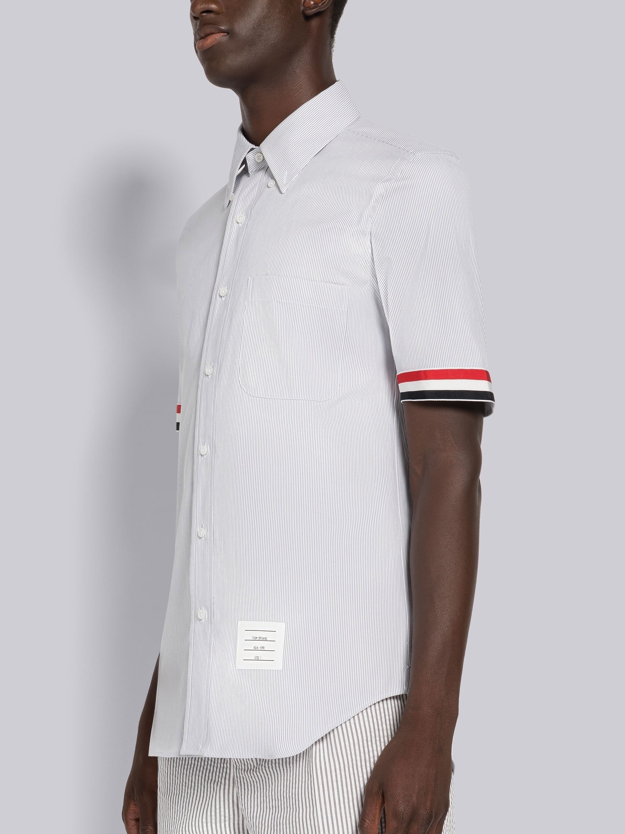 Pincord Armband Short Sleeve Shirt - 2