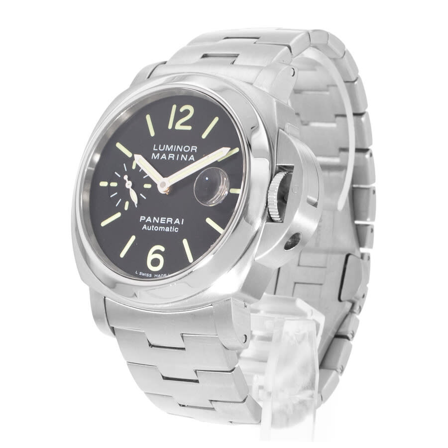 Pre-owned Panerai Luminor Marina Automatic Chronometer Black Dial Men's Watch PAM00299 - 5