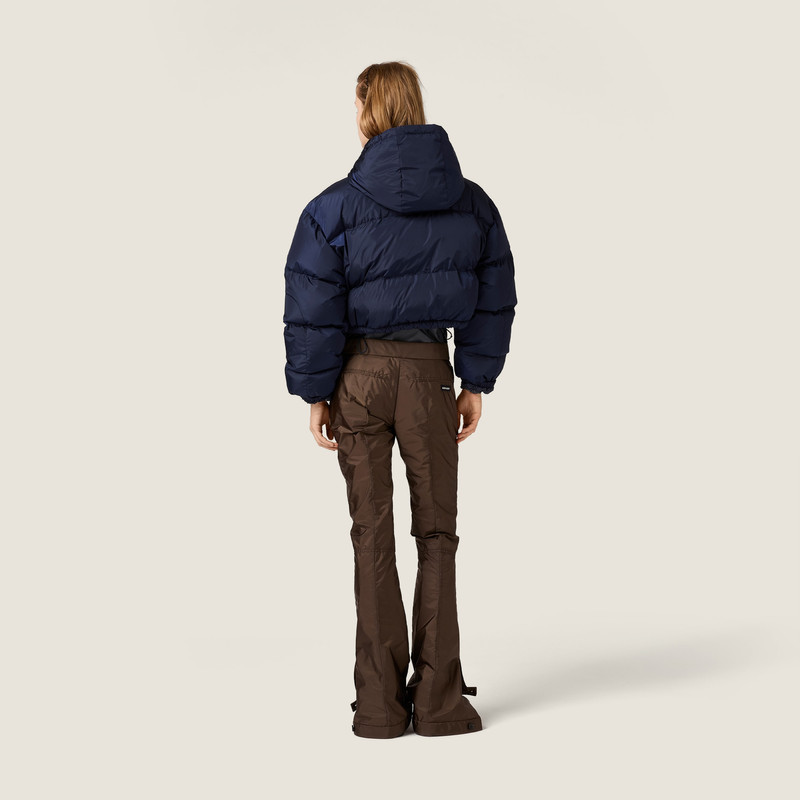 Cropped technical fabric down jacket 3