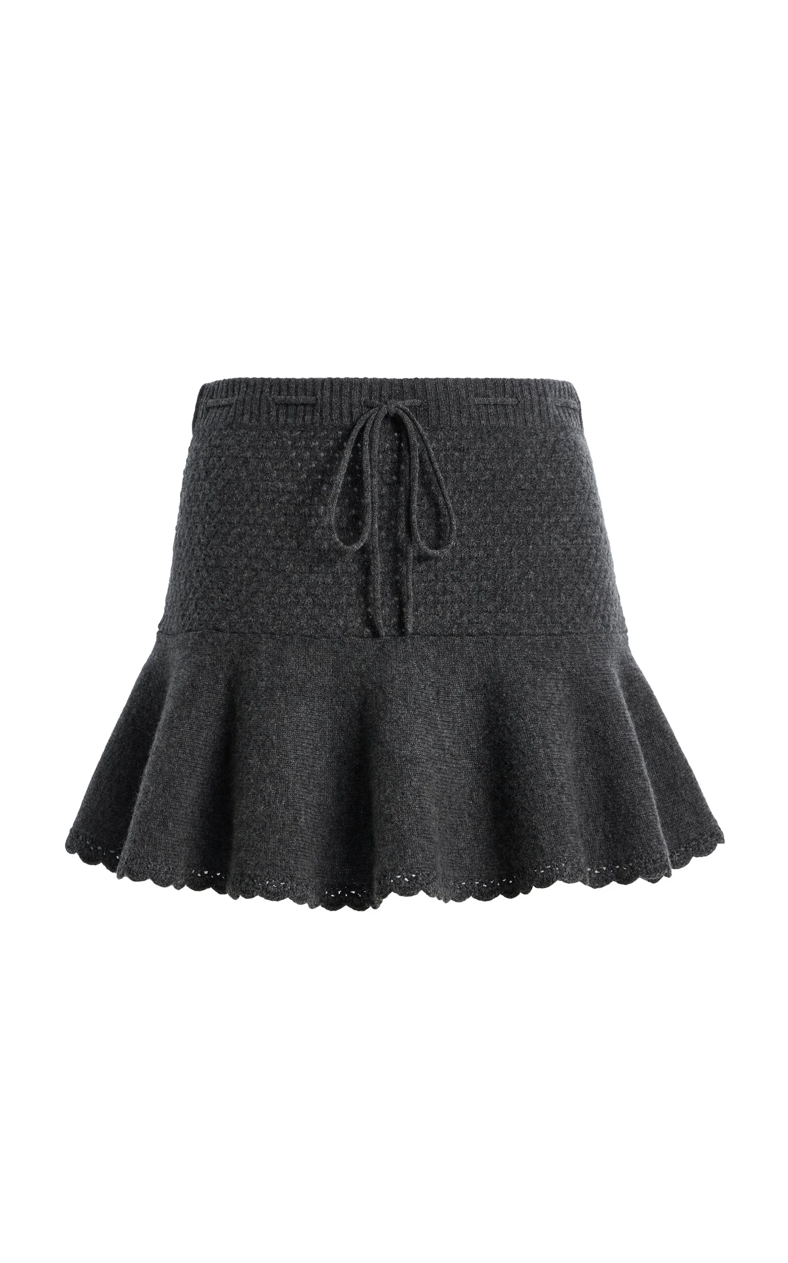 Como Crochet Wool-Cashmere Mini Skirt - 1