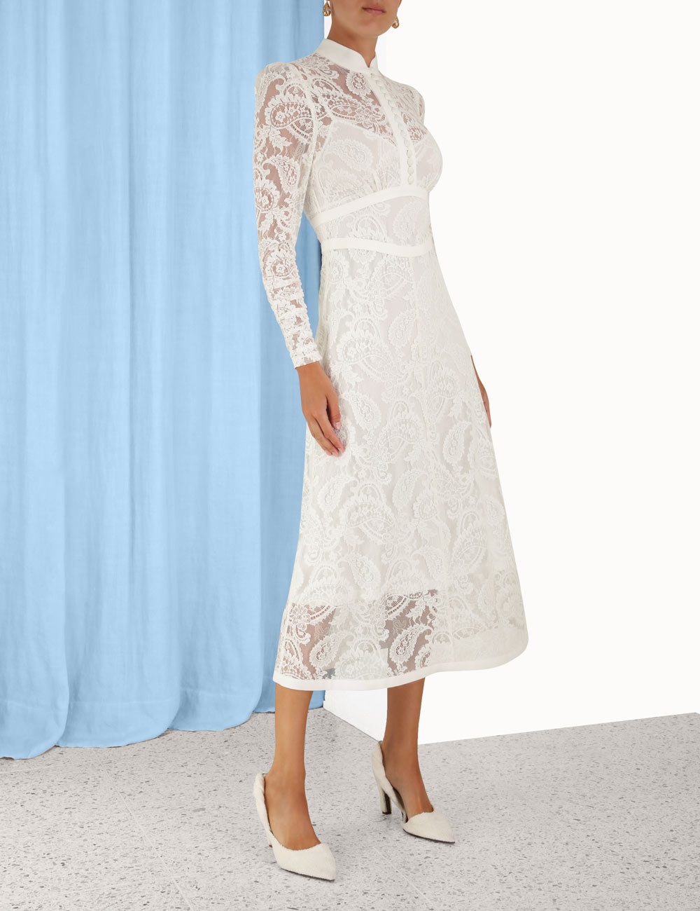 brown slip dress lace Raines Asymmetrical Lace Mini Dress | Brown | Womens main image 0