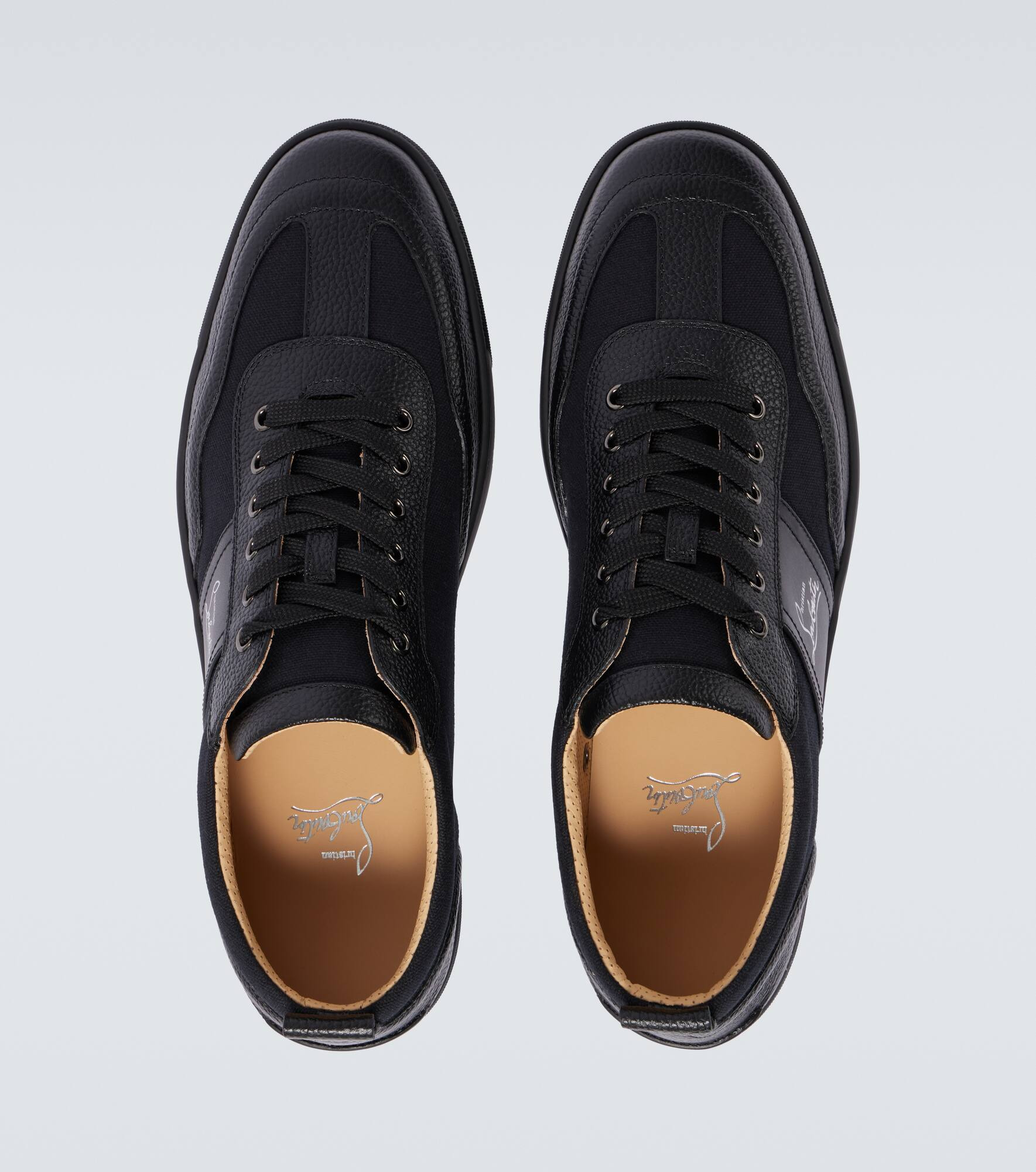 Retero logo leather sneakers - 4
