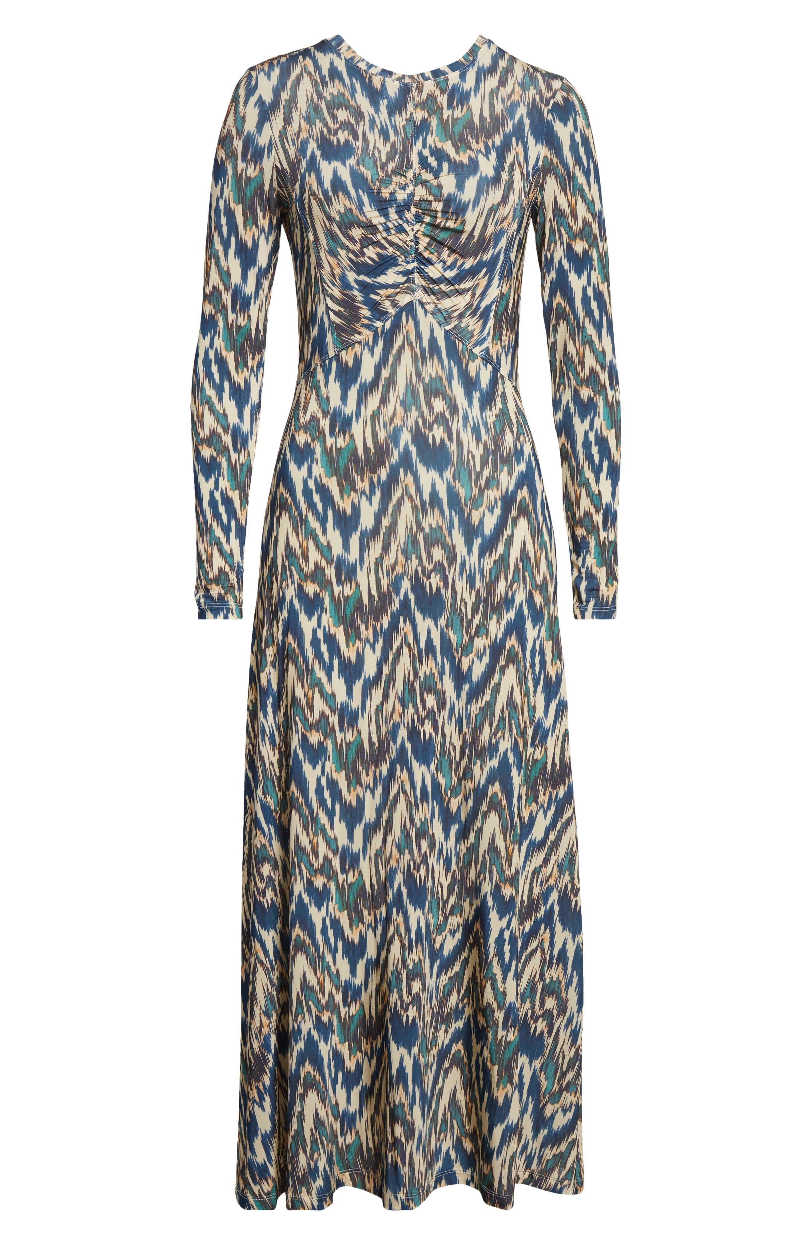 Ulla Johnson Naia Long Sleeve Ruched Maxi Dress in Riverslate at Nordstrom - 5