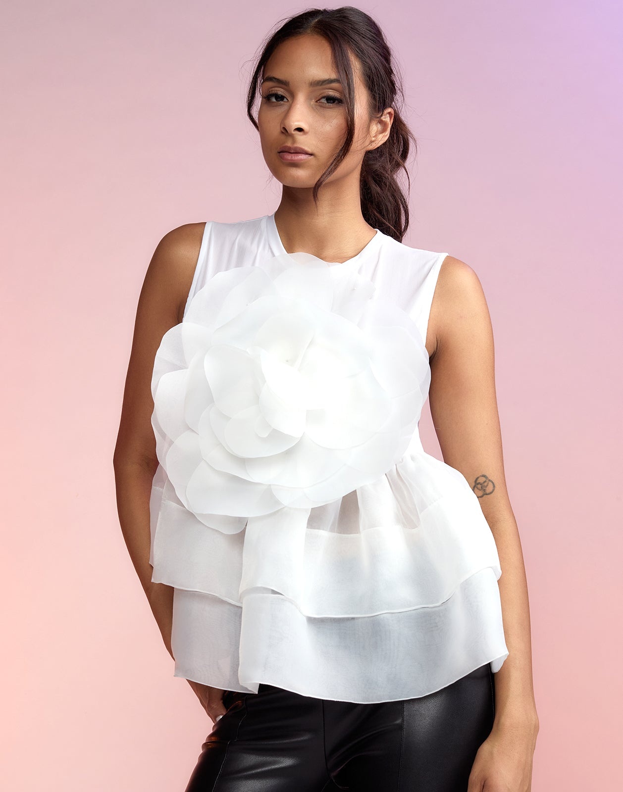 Chloe Organza Flower Top - 5