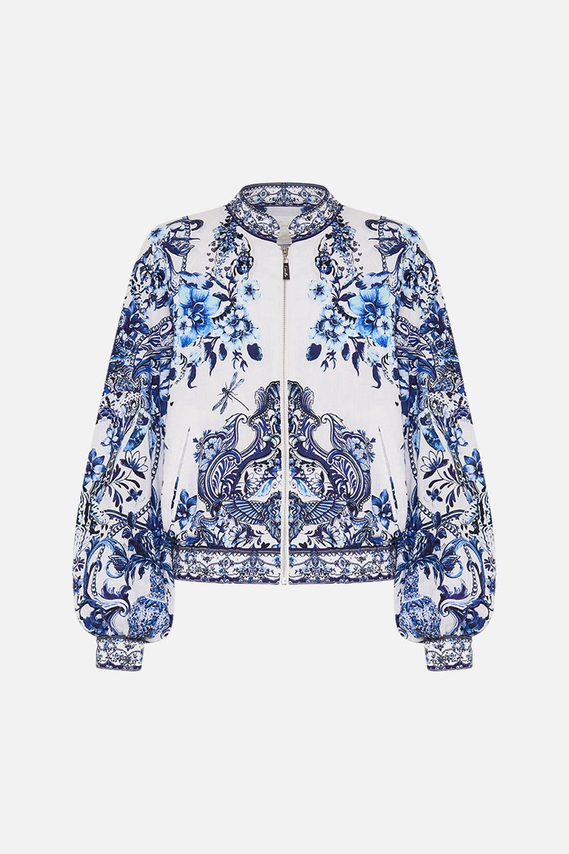 BOMBER JACKET WITH SHIRRED CUFF 1