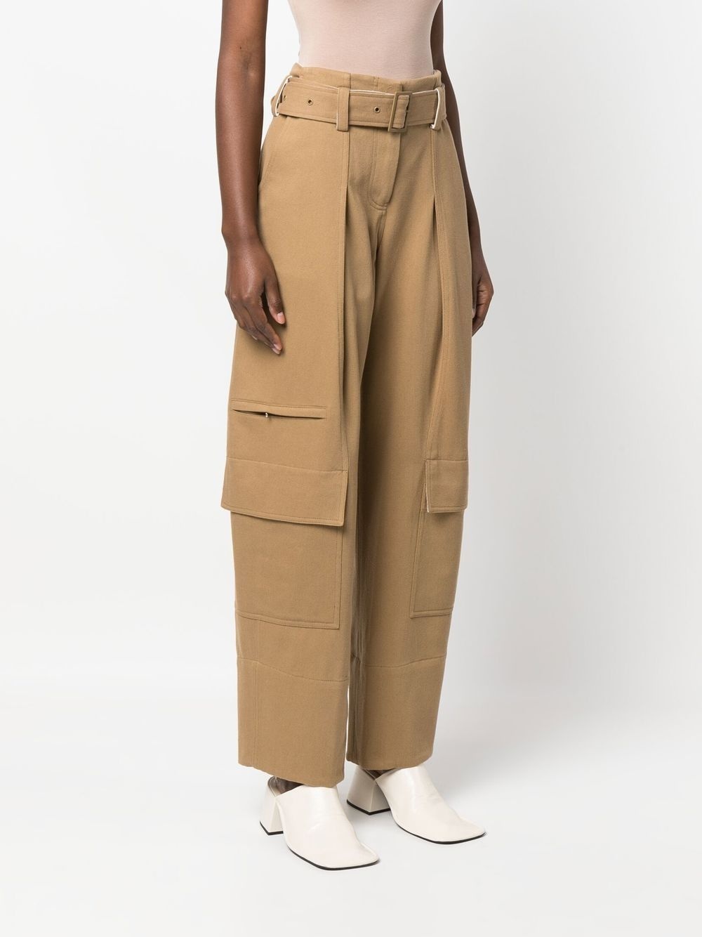 belted wide-leg trousers - 6