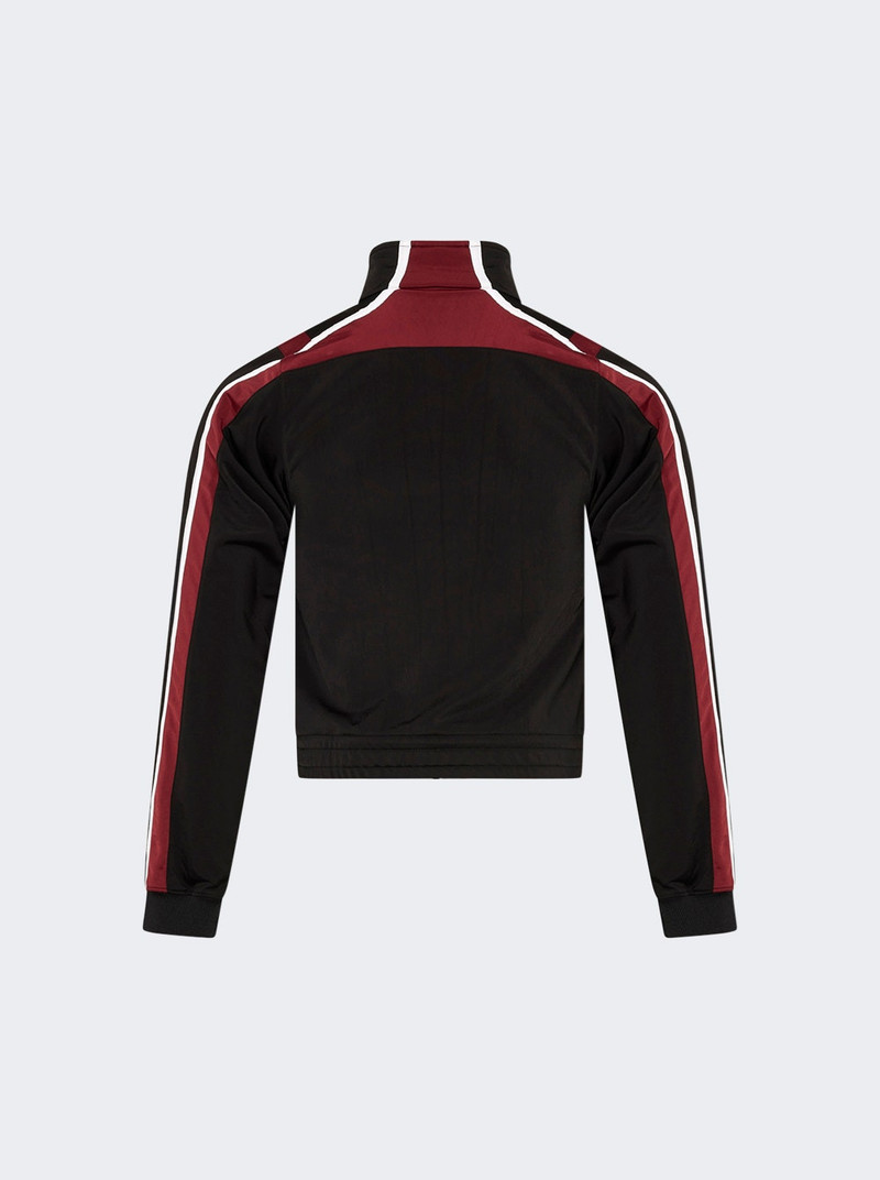 Martine Rose Shrunken Track Jacket Black And Burgundy outlook