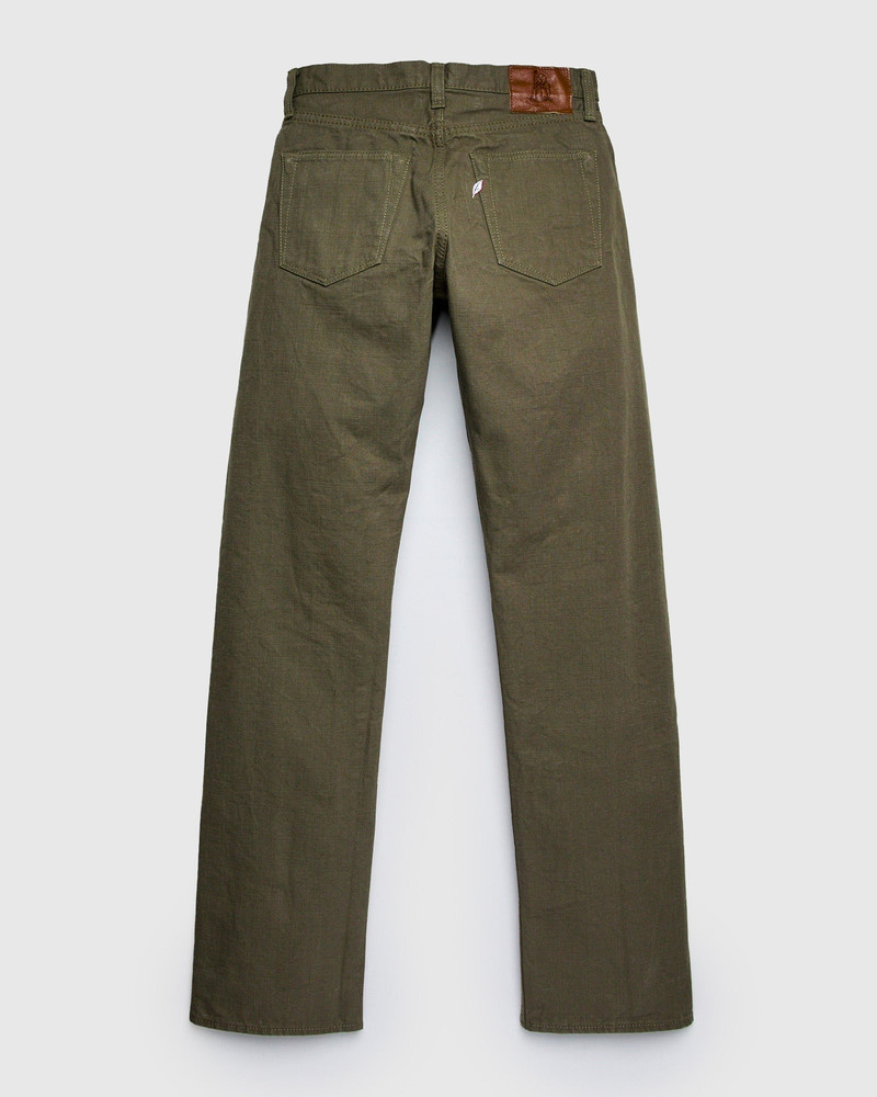 Pure Blue Japan 1176 Olive 13.5oz Duck Canvas Pants - Regular Straight outlook