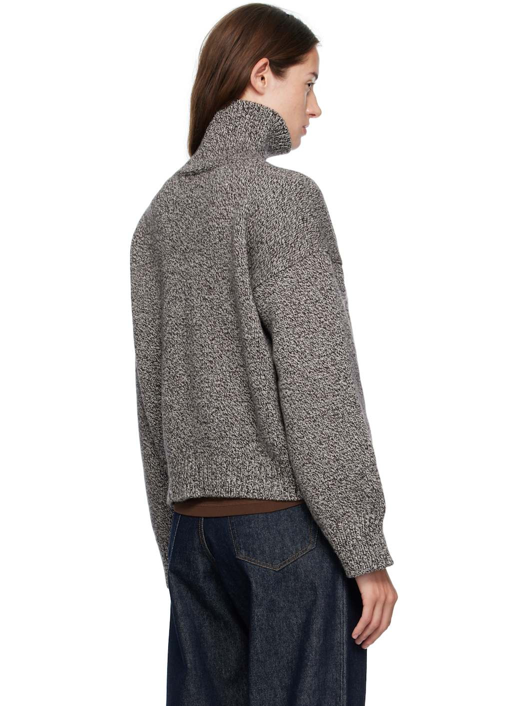 Brown Caragh Chunky Crop Turtleneck - 3