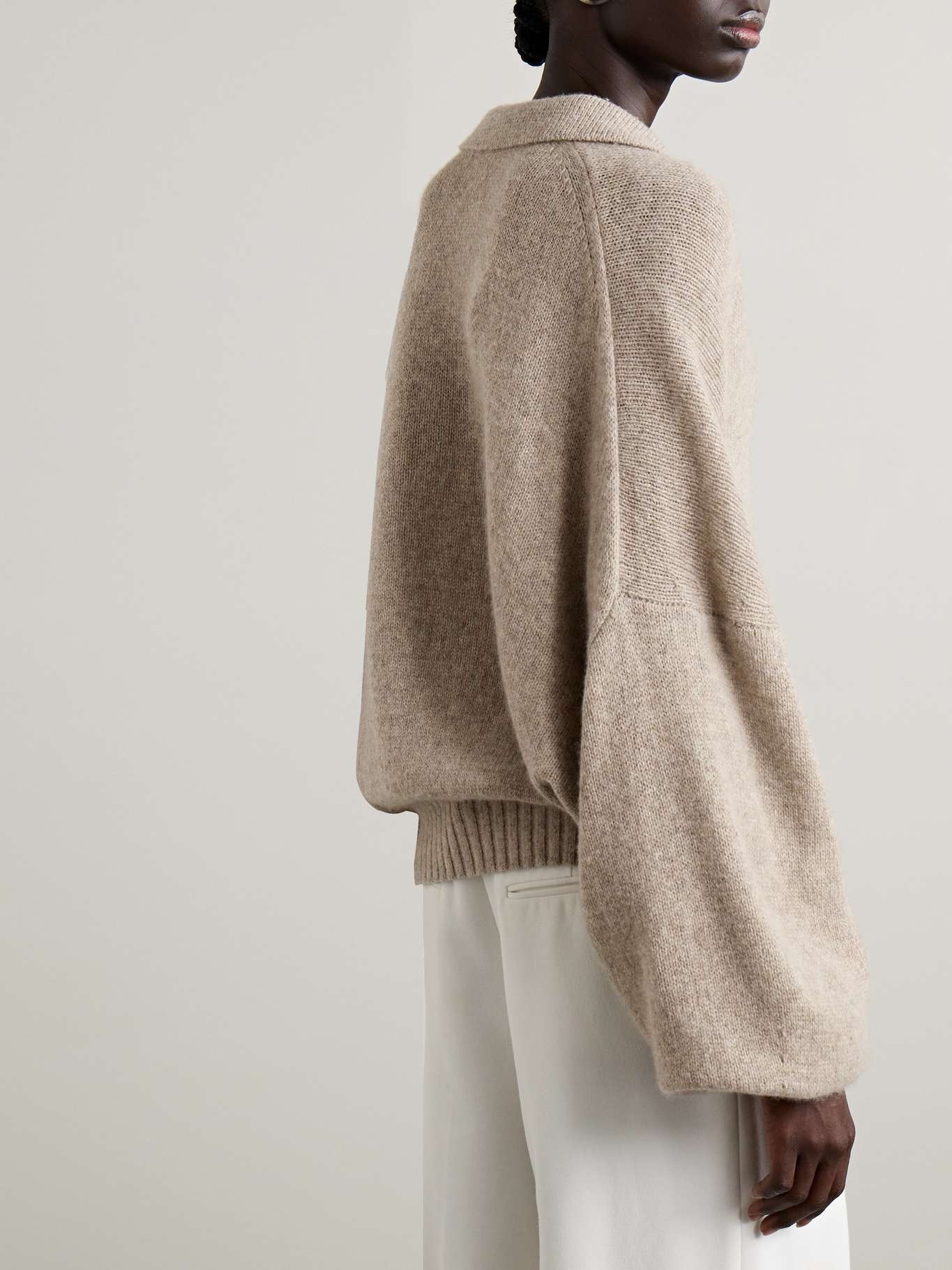 Rene oversized cashmere polo sweater - 3