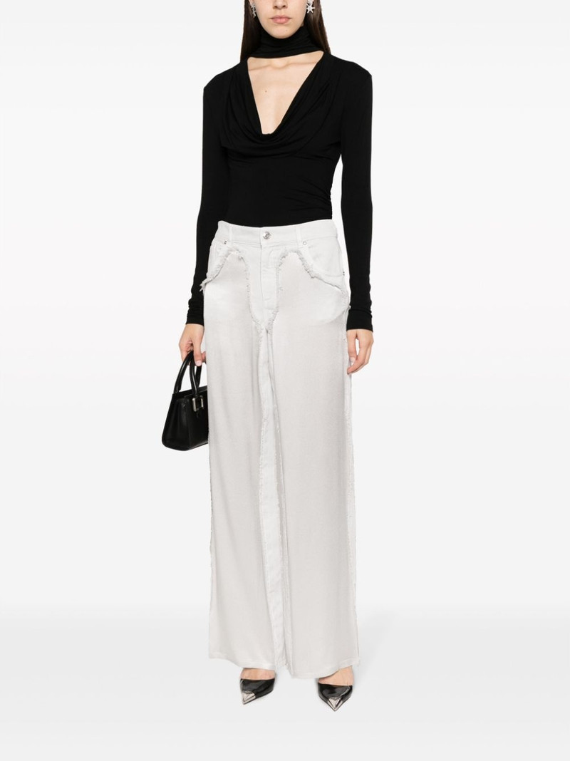Blumarine high-neck draped top outlook