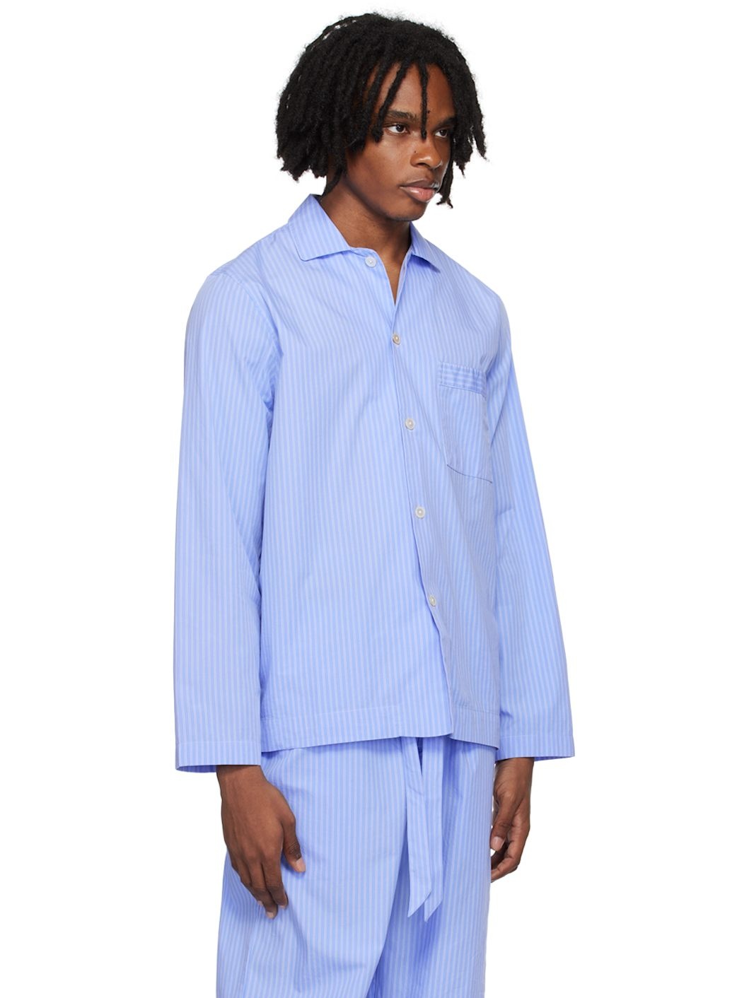 Blue Long Sleeve Pyjama Shirt - 2