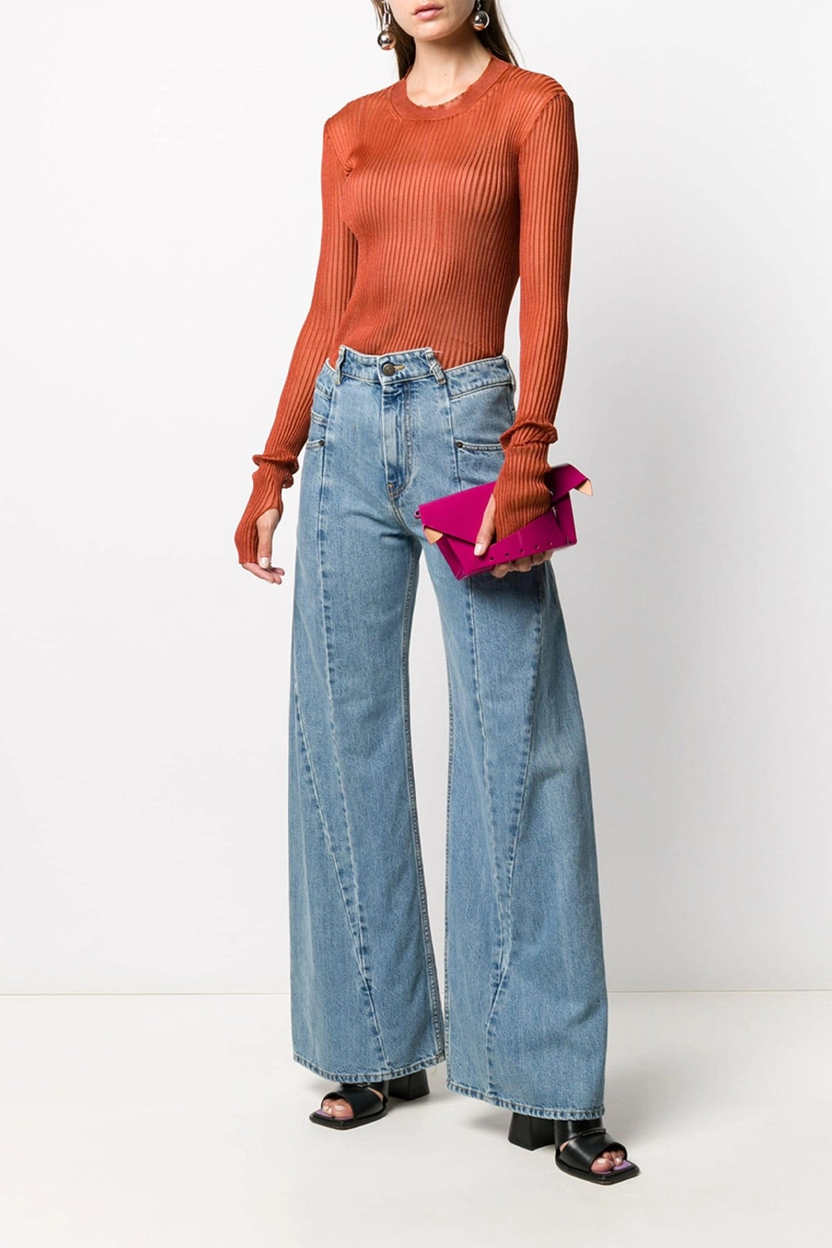 Asymmetrical waist jeans - 5