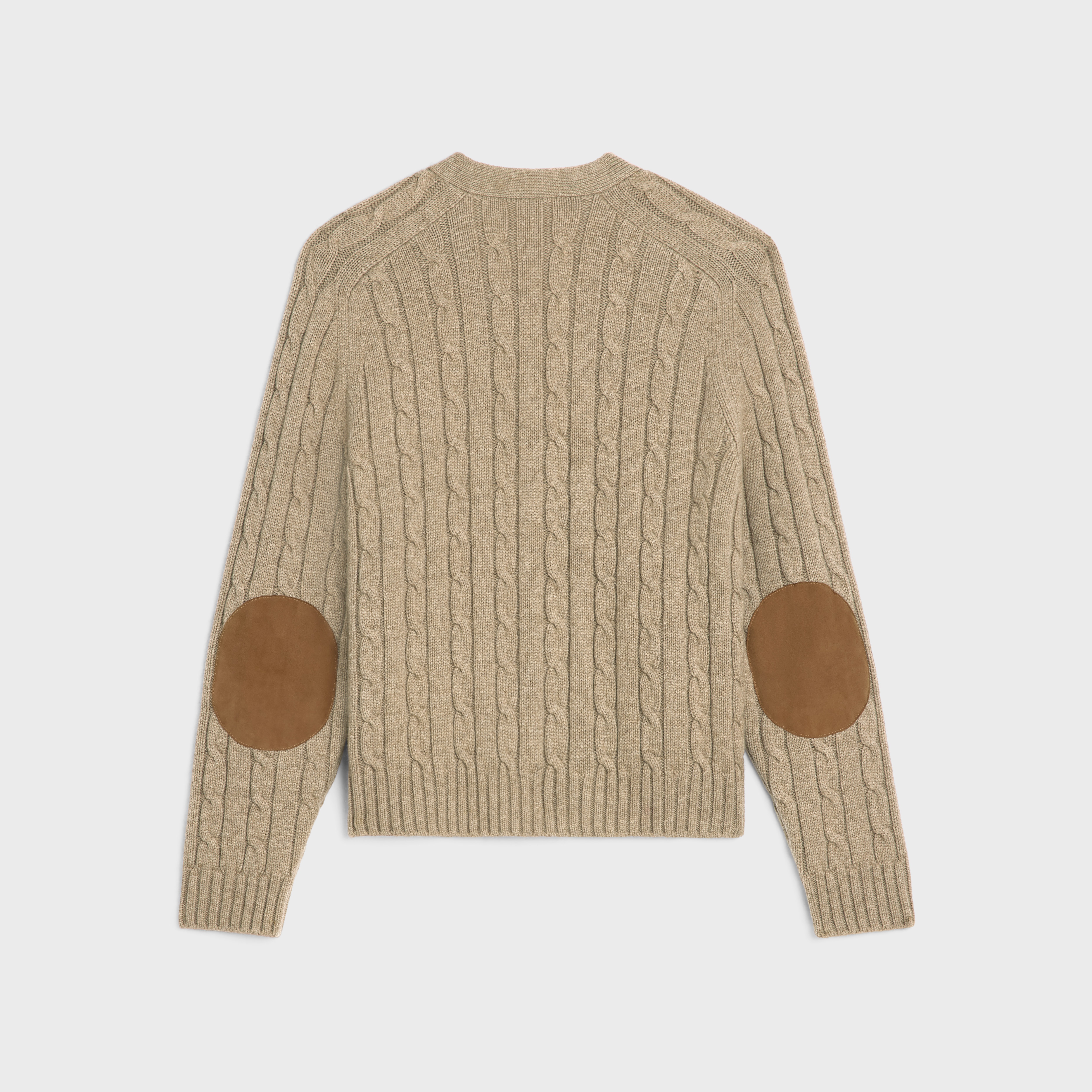 cable-knit triomphe cardigan in cashmere - 2