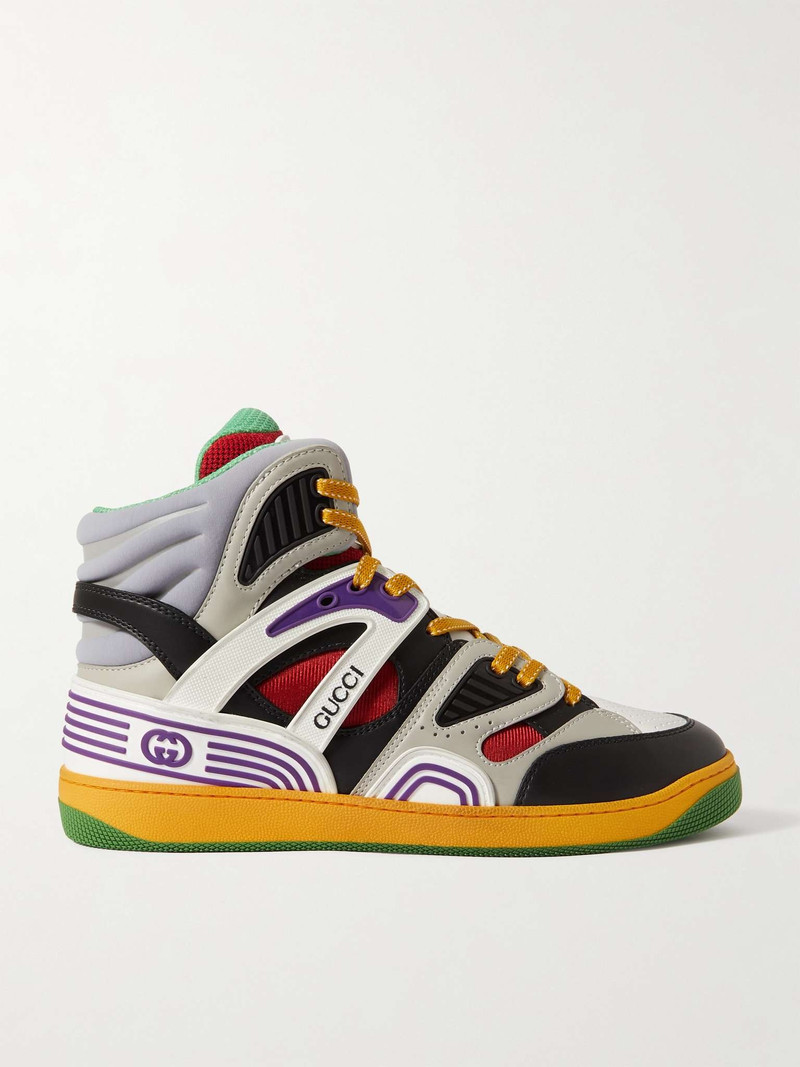 Basket Rubber-Trimmed Demetra High-Top Sneakers - 1