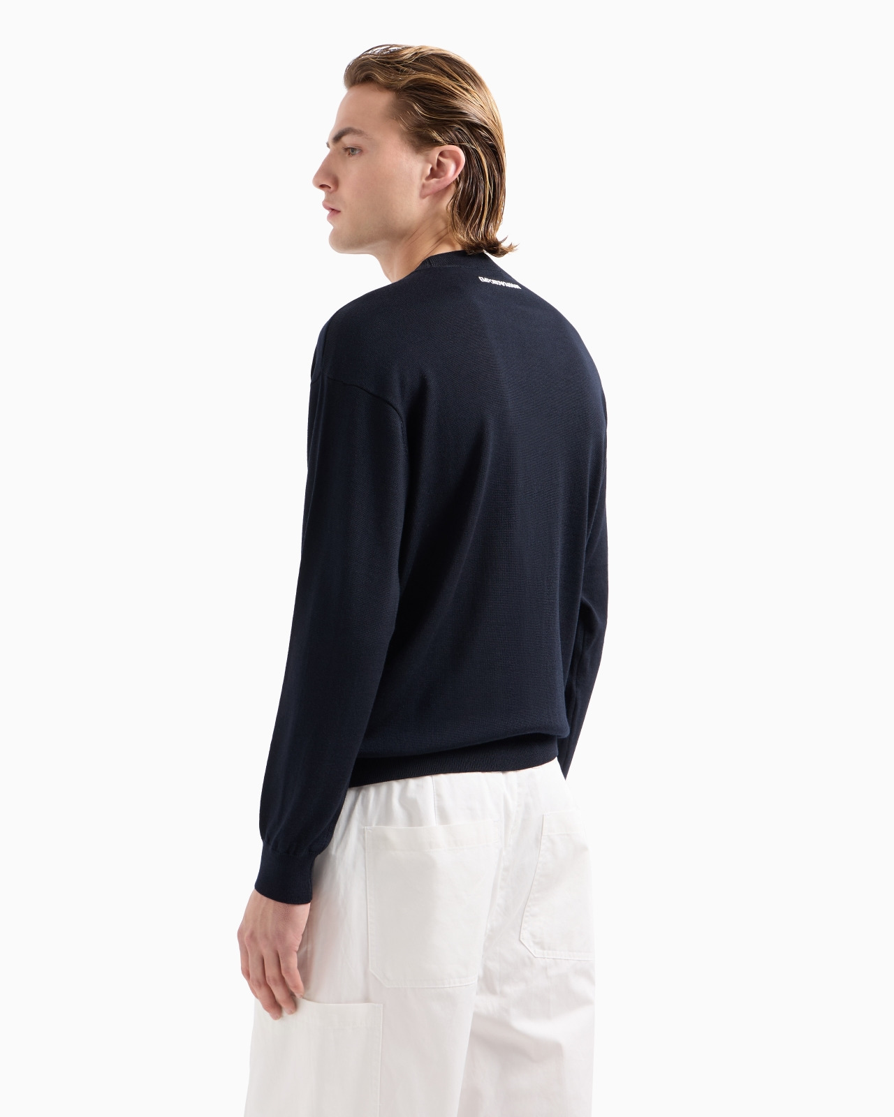 Plain-knit virgin-wool jumper with French bulldog embroidery - 3