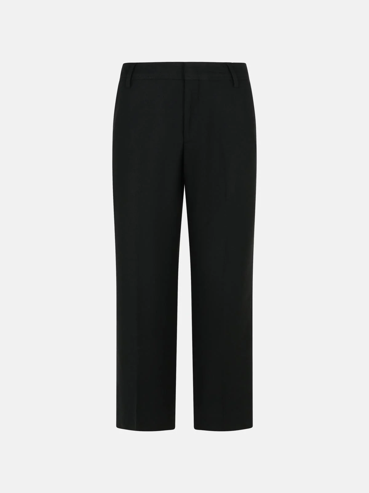 'SERANDON' BLACK WOOL BLEND PANTS - 1