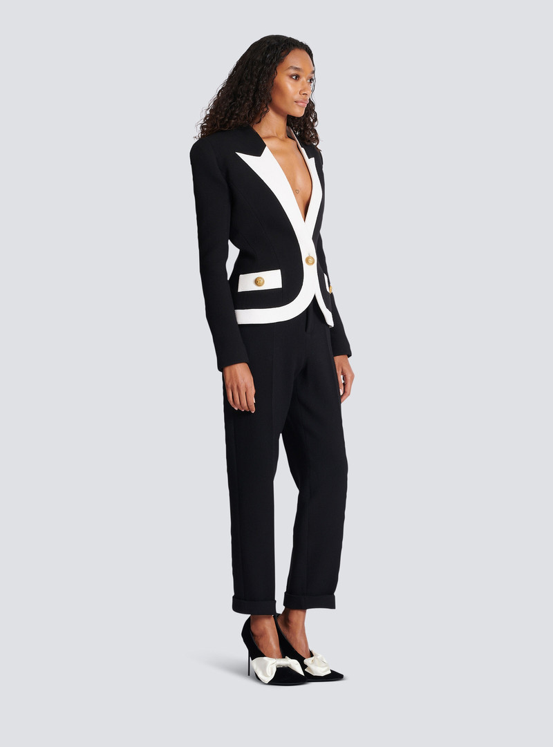 Two-tone crepe jacket 3