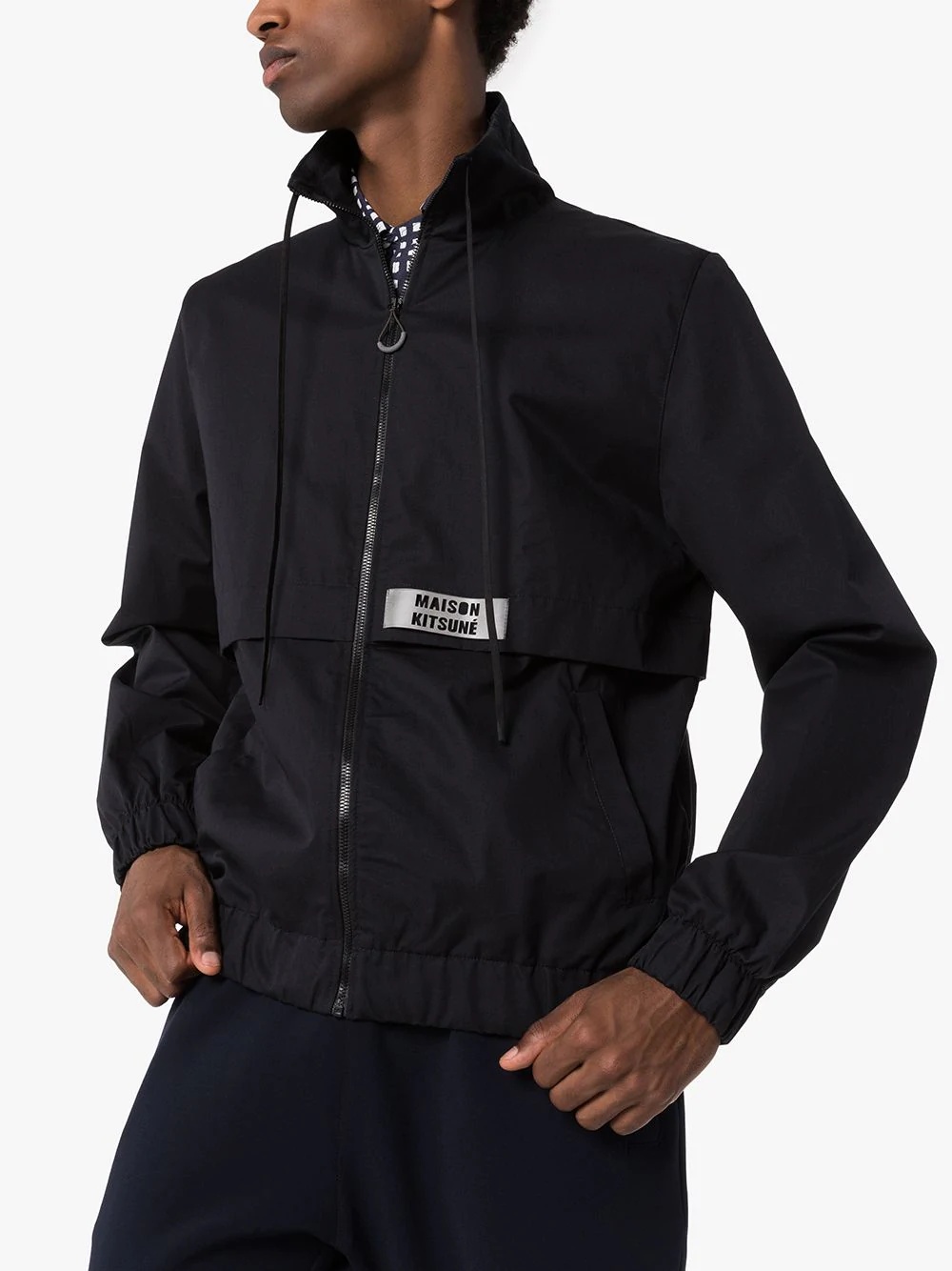 zip-up windbreaker jacket - 2