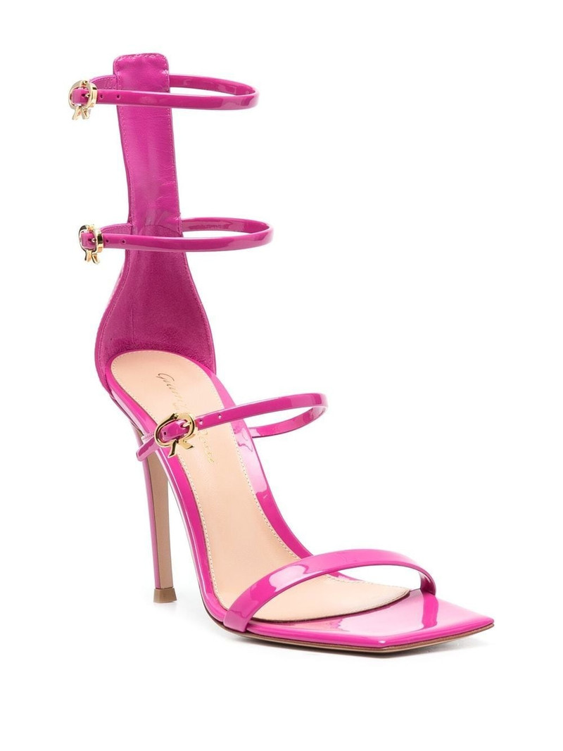 Gianvito Rossi 110mm buckle-detail leather sandals outlook
