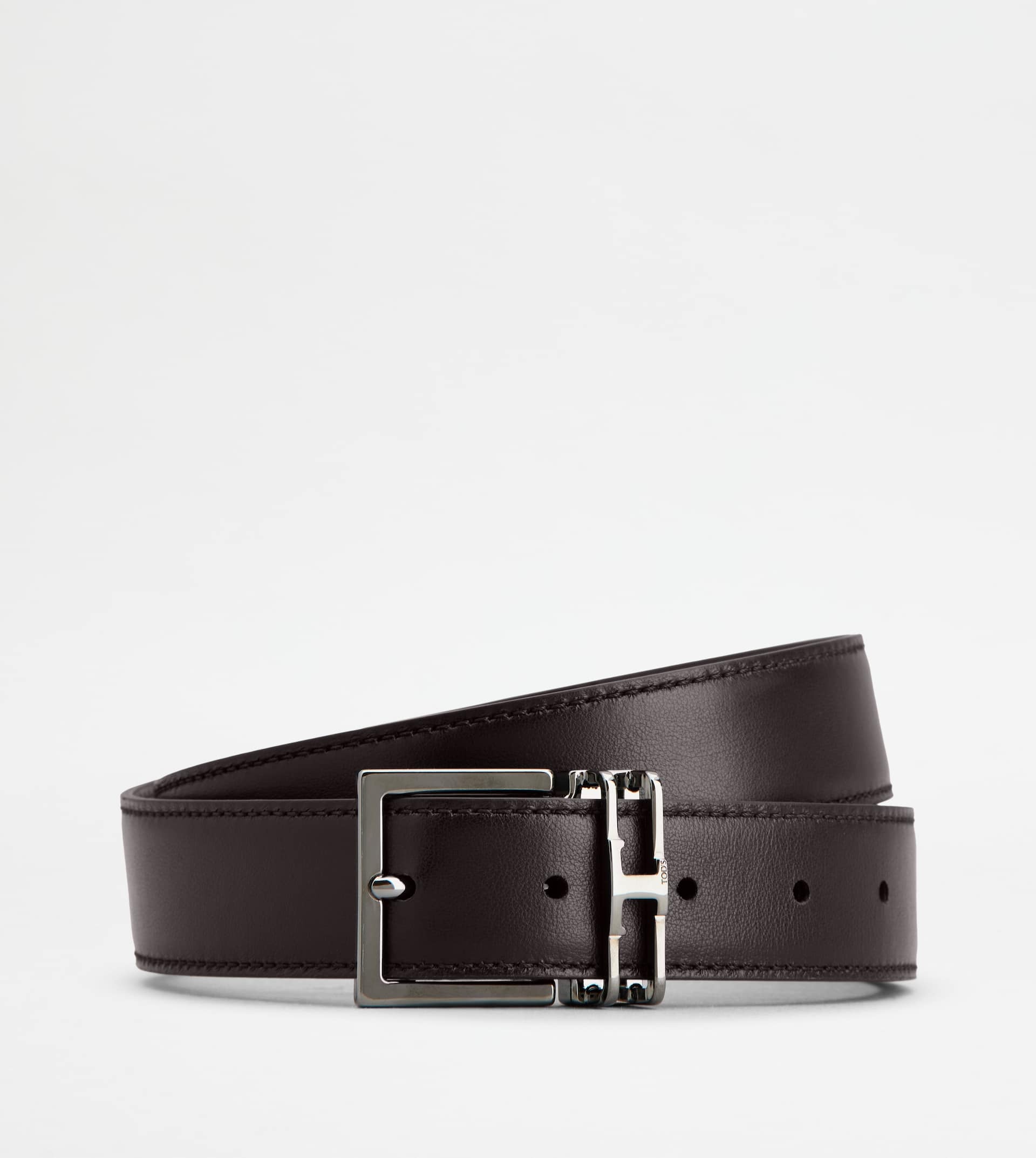 REVERSIBLE BELT IN LEATHER - BROWN - 2