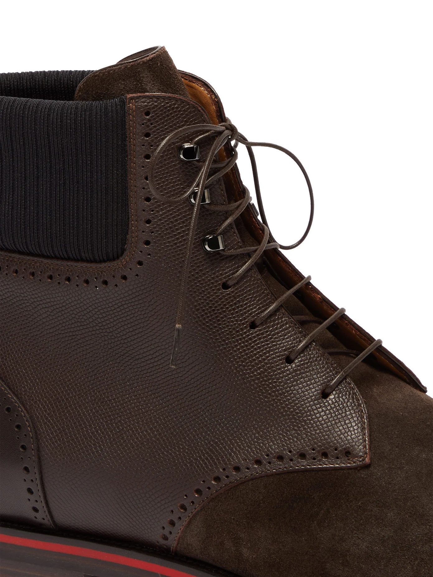 Citycroc leather and suede lace-up boots - 6