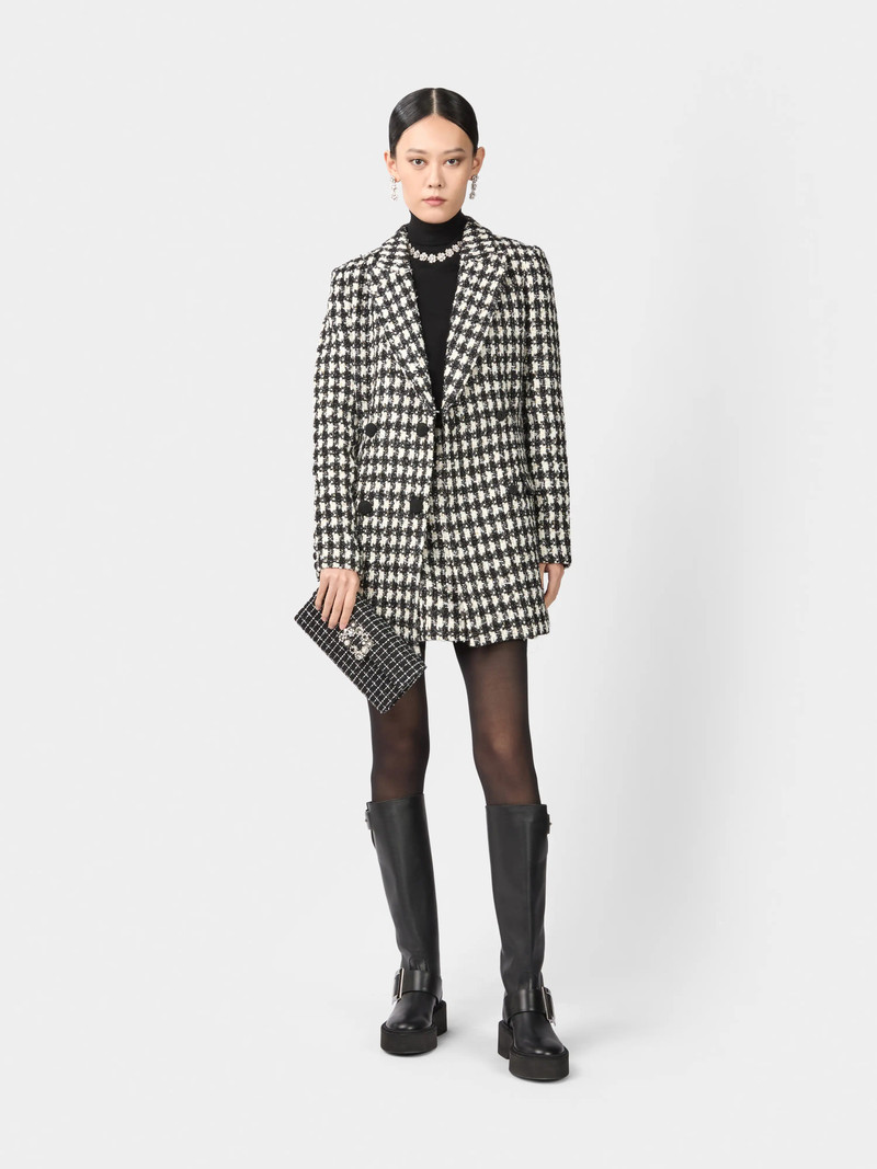 Roger Vivier Efflorescence Clutch in tweed outlook
