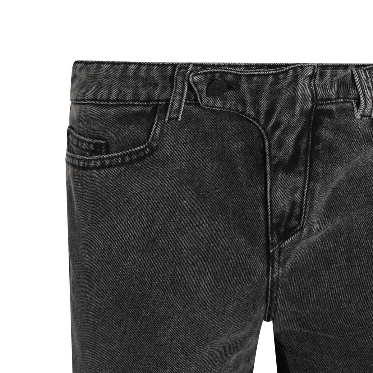 BI-TONE STRAIGHT LEG JEANS (WASHED BLACK/BLACK) - 3