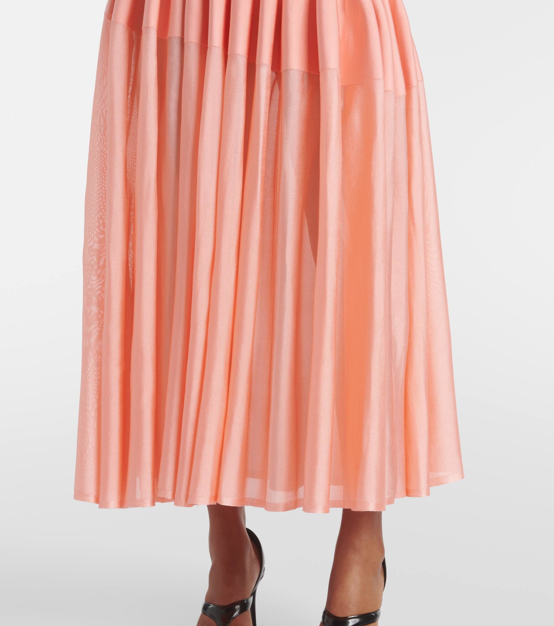 Pleated strapless gown - 6