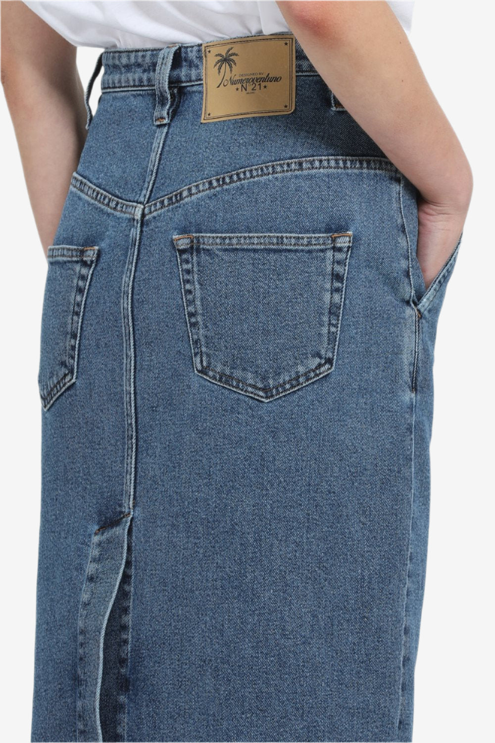 DENIM PENCIL SKIRT - 5