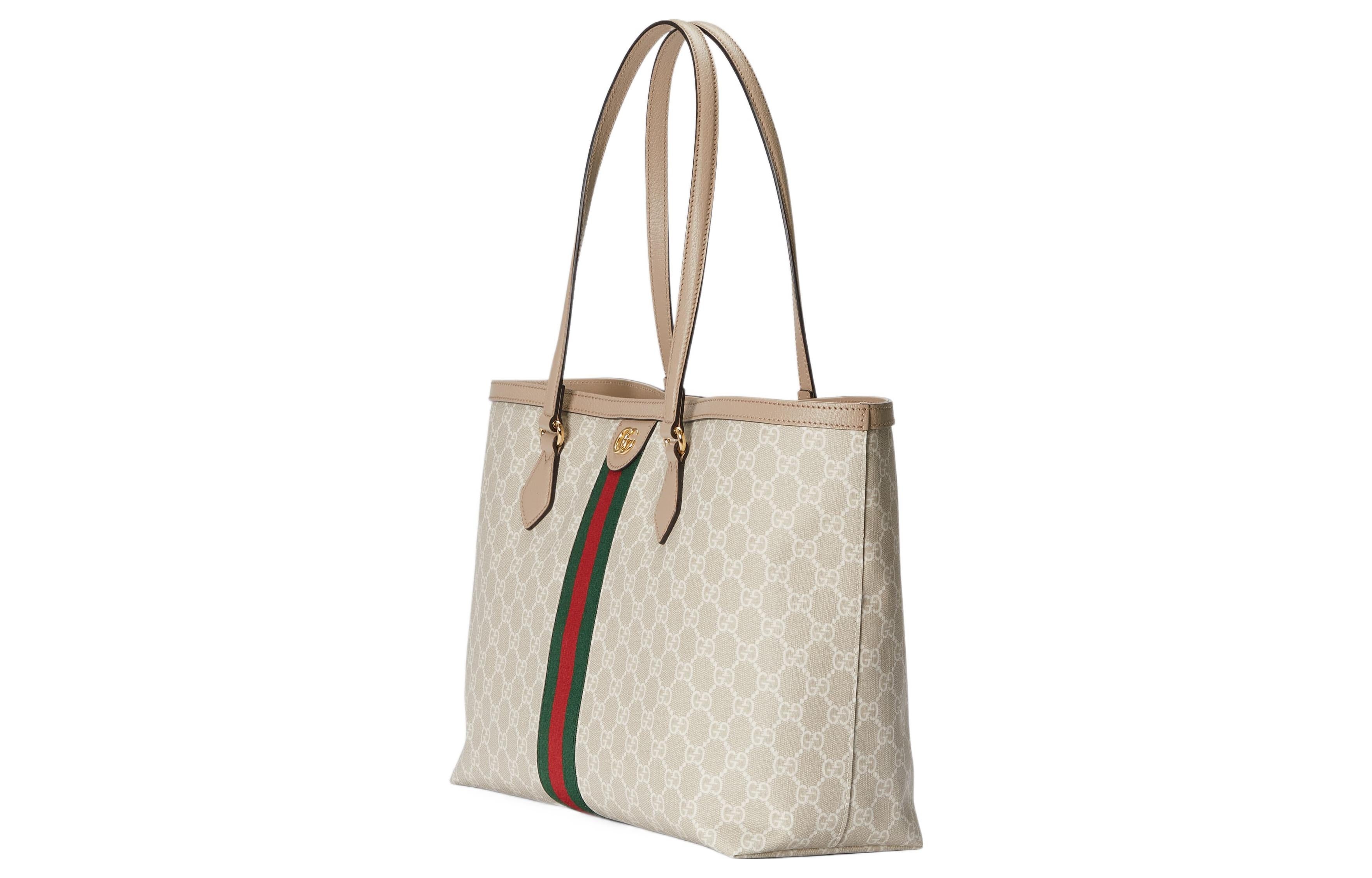 (WMNS) Gucci Ophidia Medium GG Tote 'Beige White' 631685-UULAG-9682 - 3