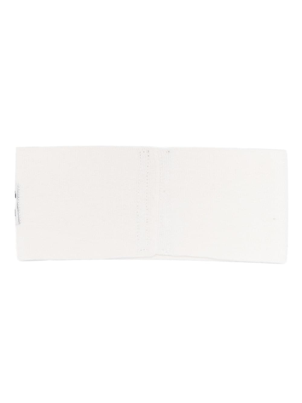 intarsia-knit slogan cotton headband - 2