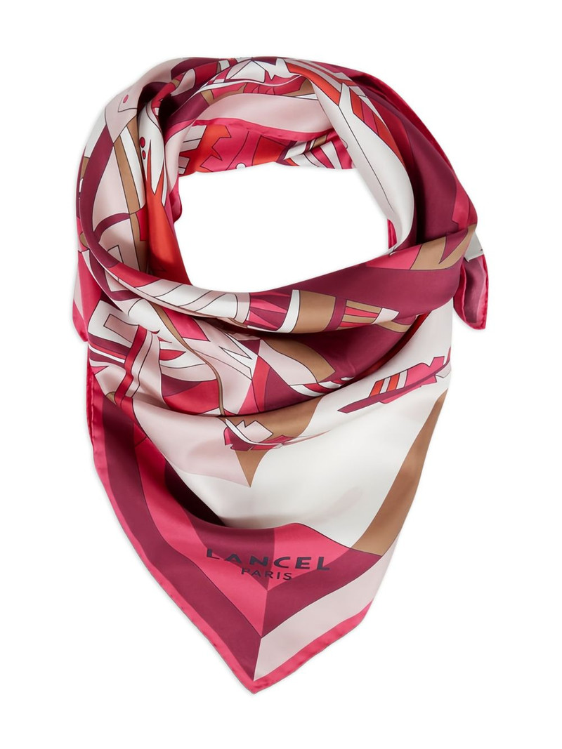 LANCEL Arabesque silk scarf outlook