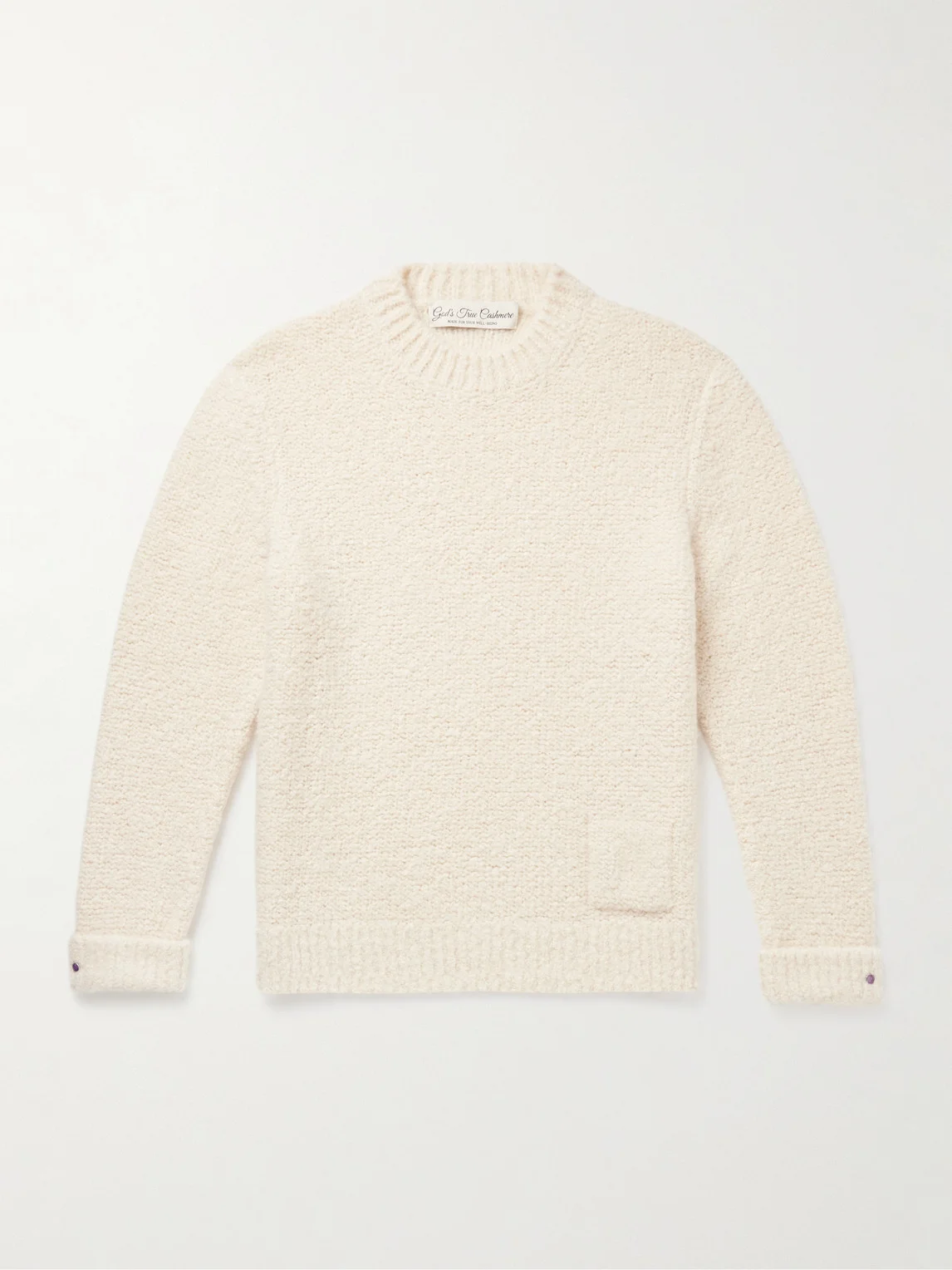 Cloud Embellished Cashmere-Blend Bouclé Sweater - 1